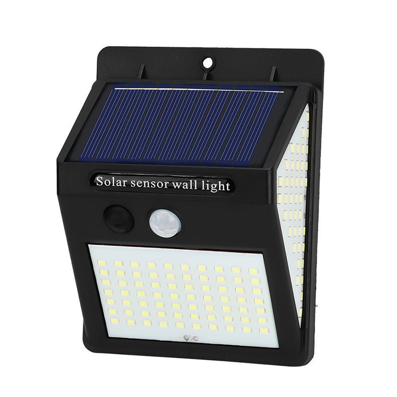 Moderne Einfachheit Solar Wasserdichte Motion Sensor ABS Rechteckige LED Wand Leuchte Lampe Für Outdoor Terrasse 