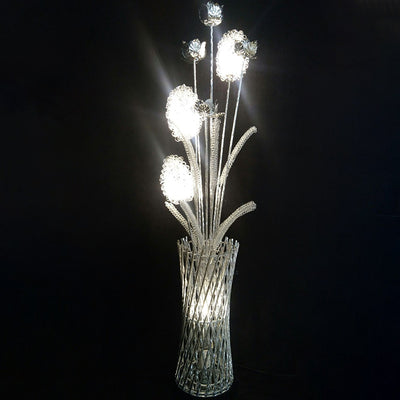 Moderne Art Deco Aluminium Draht Weben Vase LED Stehen Stehlampe Für Wohnzimmer 