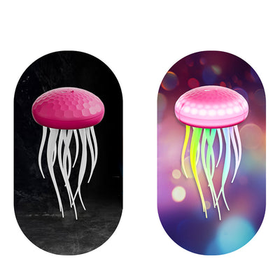 Contemporary Creative Silica PVC Rechargeable Swimming Jellyfish Hanging LED Wall Sconce Lamp Night Light For Bedside