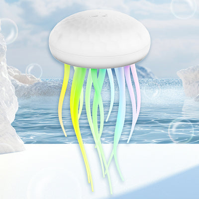 Contemporary Creative Silica PVC Rechargeable Swimming Jellyfish Hanging LED Wall Sconce Lamp Night Light For Bedside