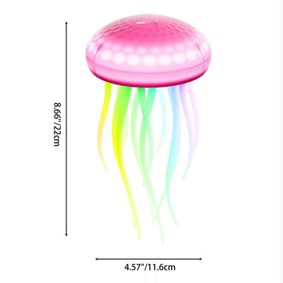 Contemporary Creative Silica PVC Rechargeable Swimming Jellyfish Hanging LED Wall Sconce Lamp Night Light For Bedside