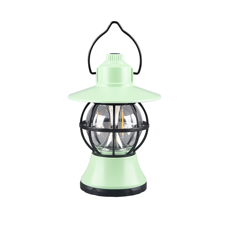 Contemporary Retro Waterproof Rechargeable/Battery ABS PS PP Steel Lantern Hanging LED Table Lamp Outdoor Light For Garden