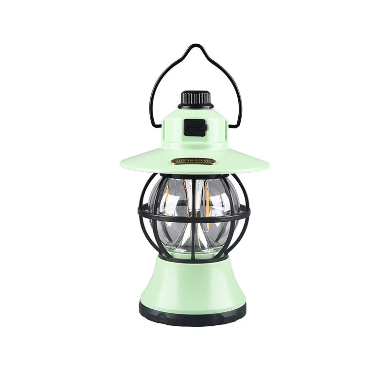 Contemporary Retro Waterproof Rechargeable/Battery ABS PS PP Steel Lantern Hanging LED Table Lamp Outdoor Light For Garden