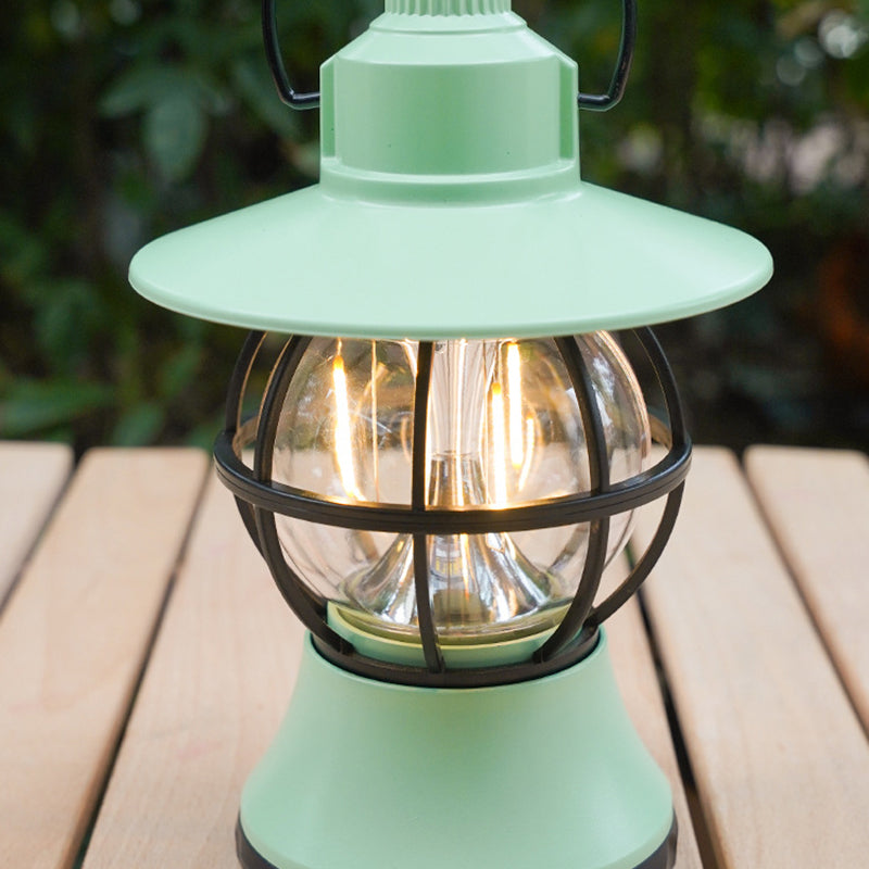 Contemporary Retro Waterproof Rechargeable/Battery ABS PS PP Steel Lantern Hanging LED Table Lamp Outdoor Light For Garden