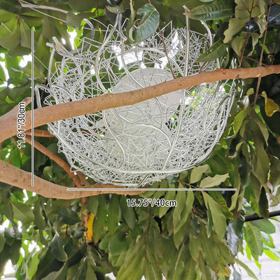 Modern Art Deco Solar Waterproof Aluminum Bird's Nest Egg LED Landscape Lighting Outdoor Light For Garden