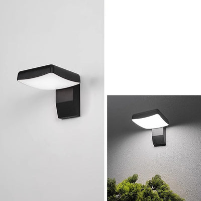 Modern Minimalist Waterproof Motion Sensor Rotatable Aluminum Acrylic Square Round LED Wall Sconce Lamp For Outdoor Patio