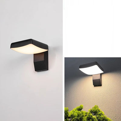 Modern Minimalist Waterproof Motion Sensor Rotatable Aluminum Acrylic Square Round LED Wall Sconce Lamp For Outdoor Patio