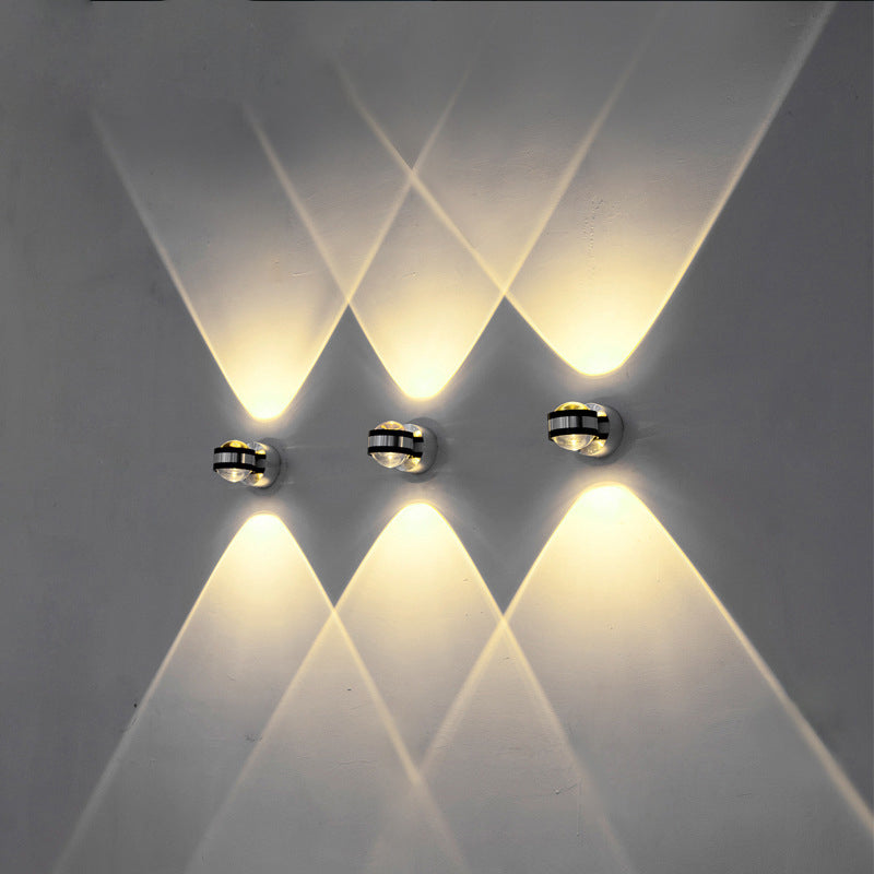 Modern Simplicity Aluminum Crystal Ball LED Wall Sconce Lamp For Hallway