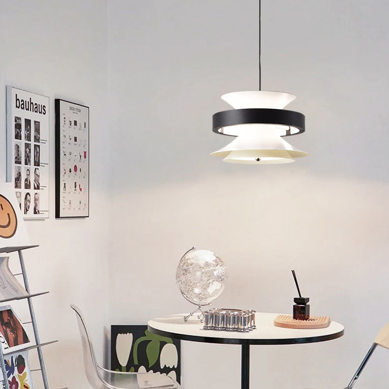 Contemporary Nordic Iron Aluminum Acrylic Movable Toroidal Gyroscope LED Pendant Light For Dining Room