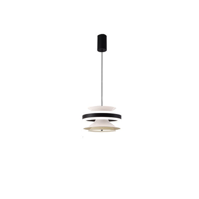 Contemporary Nordic Iron Aluminum Acrylic Movable Toroidal Gyroscope LED Pendant Light For Dining Room