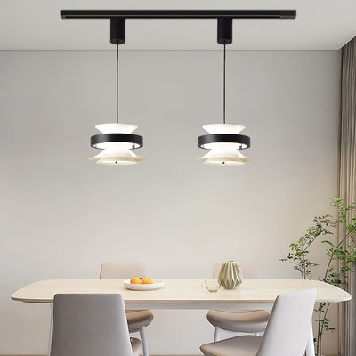 Contemporary Nordic Iron Aluminum Acrylic Movable Toroidal Gyroscope LED Pendant Light For Dining Room