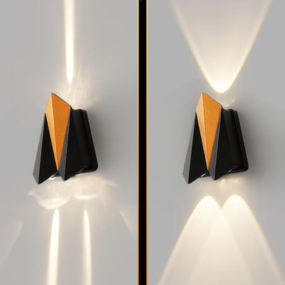 Contemporary Creative Waterproof Aluminum Plane Up And Down LED Wall Sconce Lamp For Outdoor Patio