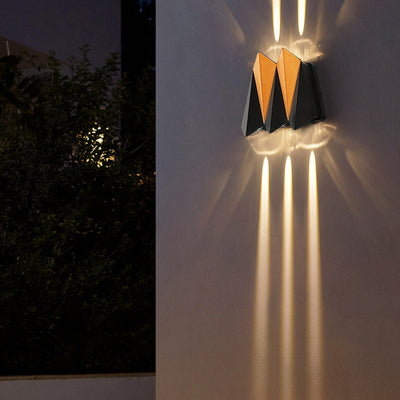 Contemporary Creative Waterproof Aluminum Plane Up And Down LED Wall Sconce Lamp For Outdoor Patio