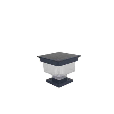 Modern Simplicity Solar Waterproof Aluminum PC Square Cylinder Pinstripe LED Landscape Lighting Outdoor Light For Garden