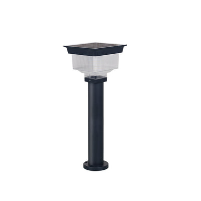 Modern Simplicity Solar Waterproof Aluminum PC Square Cylinder Pinstripe LED Landscape Lighting Outdoor Light For Garden