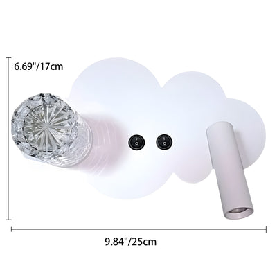 Contemporary Creative Aluminum Cloud Spotlight LED Wall Sconce Lamp For Bedside