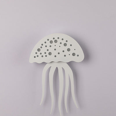 Contemporary Creative Iron Acrylic Jellyfish LED Wall Sconce Lamp For Bedroom