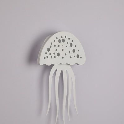 Contemporary Creative Iron Acrylic Jellyfish LED Wall Sconce Lamp For Bedroom