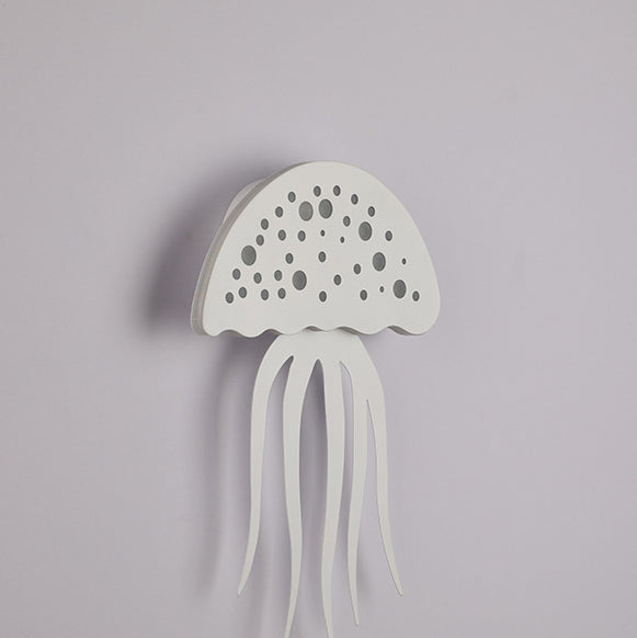 Contemporary Creative Iron Acrylic Jellyfish LED Wall Sconce Lamp For Bedroom