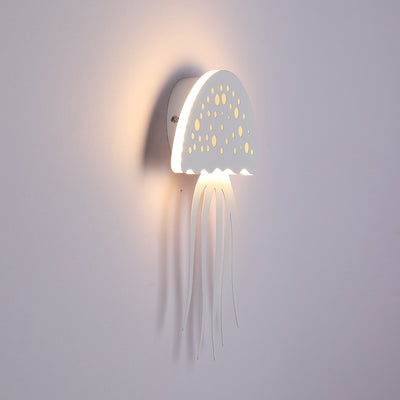 Contemporary Creative Iron Acrylic Jellyfish LED Wall Sconce Lamp For Bedroom