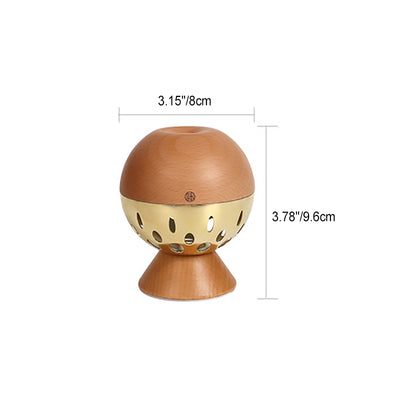 Modern Simplicity Wood Metal Rechargeable Gesture Control Ball Hollowed LED Wall Sconce Lamp Night Light For Bedside