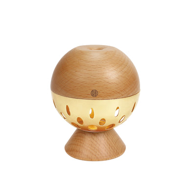 Modern Simplicity Wood Metal Rechargeable Gesture Control Ball Hollowed LED Wall Sconce Lamp Night Light For Bedside