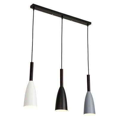 Contemporary Nordic Iron Conical 1/3 Light Pendant Light For Dining Room