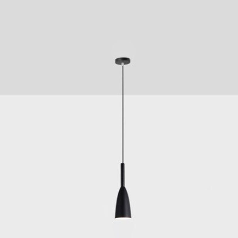 Contemporary Nordic Iron Conical 1/3 Light Pendant Light For Dining Room