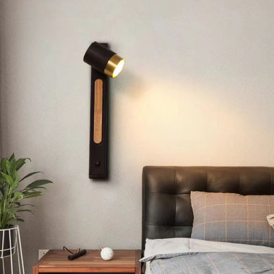 Modern Simplicity Iron Cylinder Rectangular Adjustable LED Wall Sconce Lamp For Bedroom