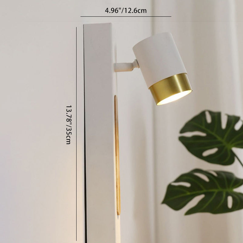 Modern Simplicity Iron Cylinder Rectangular Adjustable LED Wall Sconce Lamp For Bedroom