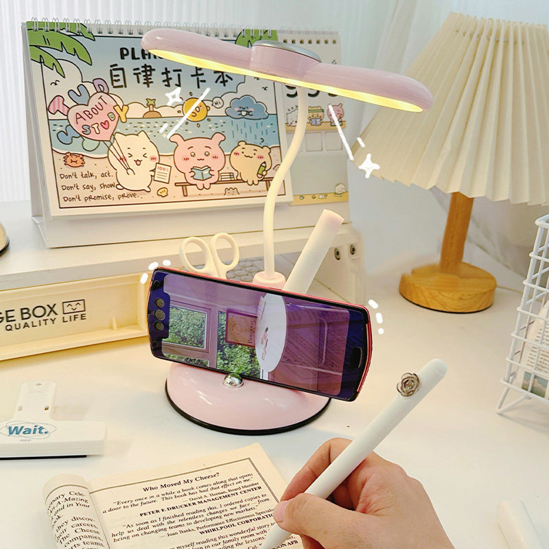 Modern Simplicity Kids Adjustable Rechargeable ABS Strip Pen Container LED Desk Lamp For Study