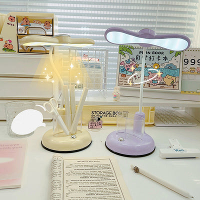 Modern Simplicity Kids Adjustable Rechargeable ABS Strip Pen Container LED Desk Lamp For Study