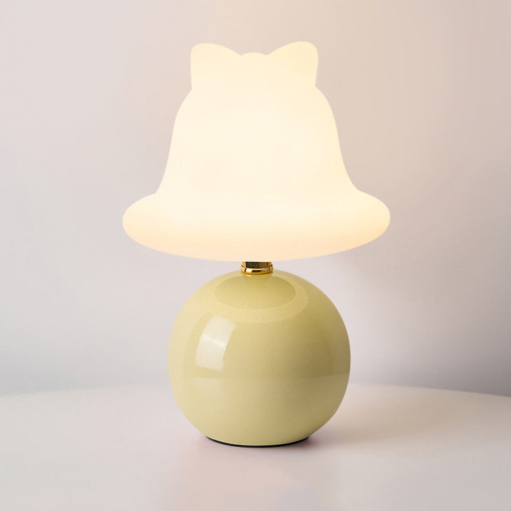 Modern Simplicity Ceramic PVC USB Ball Bell LED Table Lamp For Bedside