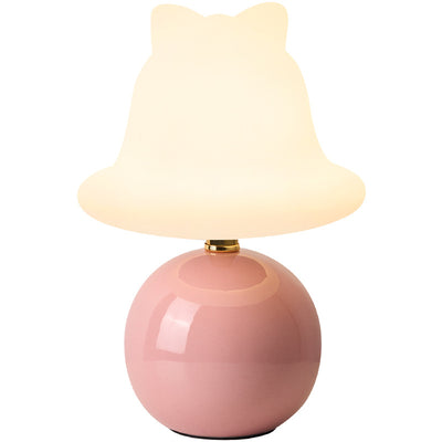 Modern Simplicity Ceramic PVC USB Ball Bell LED Table Lamp For Bedside