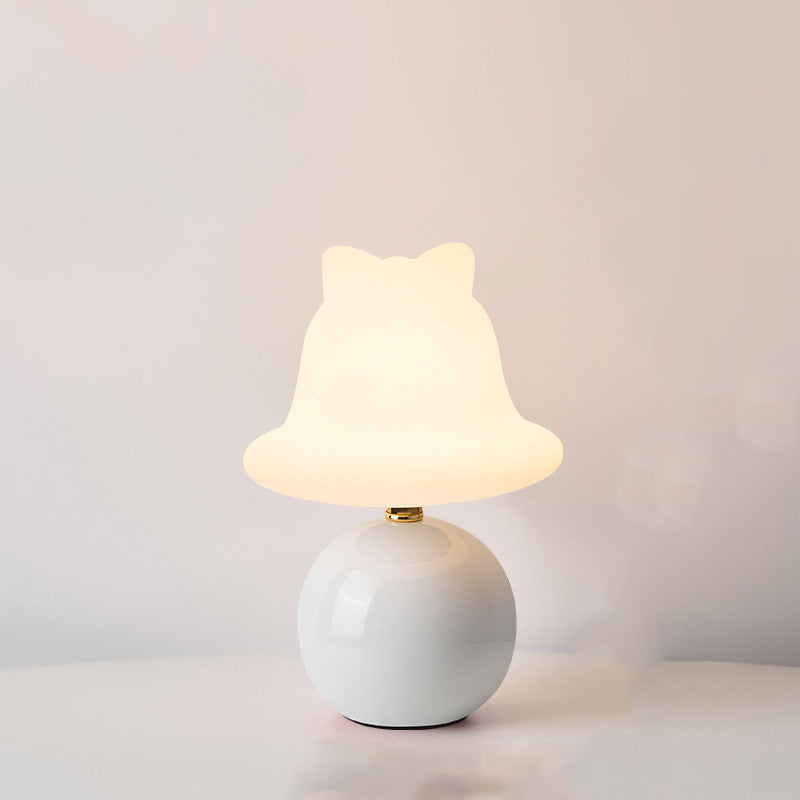 Modern Simplicity Ceramic PVC USB Ball Bell LED Table Lamp For Bedside