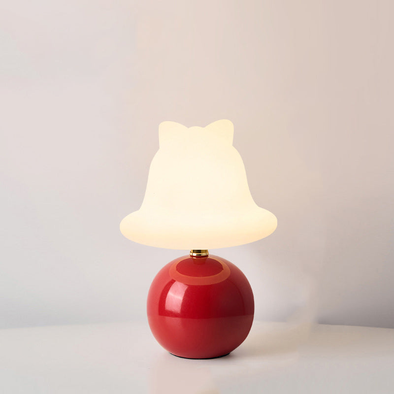 Modern Simplicity Ceramic PVC USB Ball Bell LED Table Lamp For Bedside