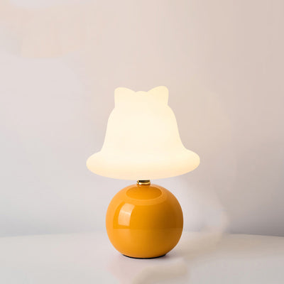 Modern Simplicity Ceramic PVC USB Ball Bell LED Table Lamp For Bedside