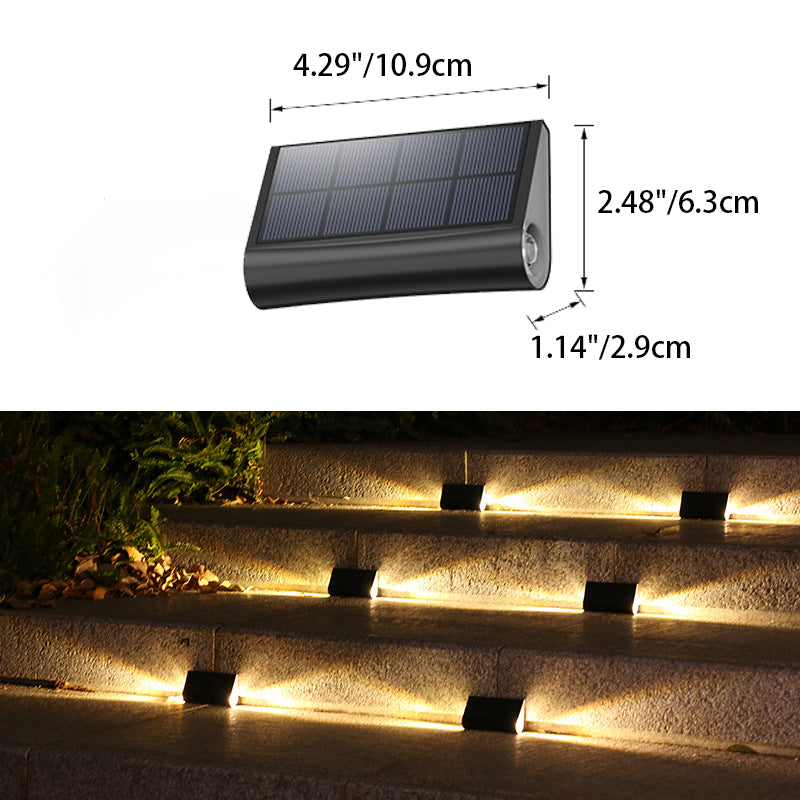 Modern Minimalist Solar Waterproof ABS PMMA Rectangular LED Landscape Lighting Outdoor Light For Outdoor Patio