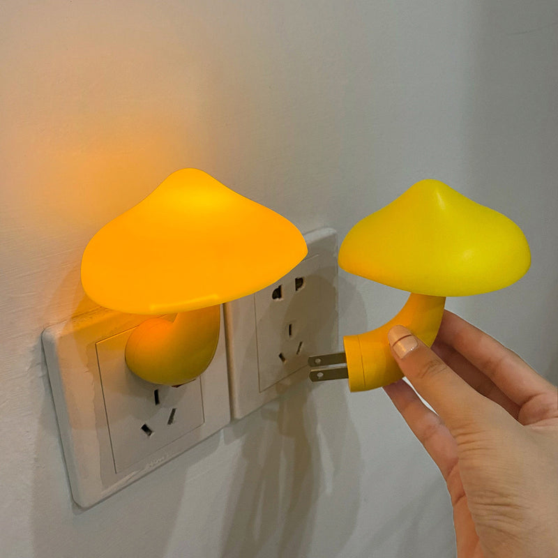 Contemporary Creative Plastic Mushroom Light Sensor LED Night Light Small Light For Bedside