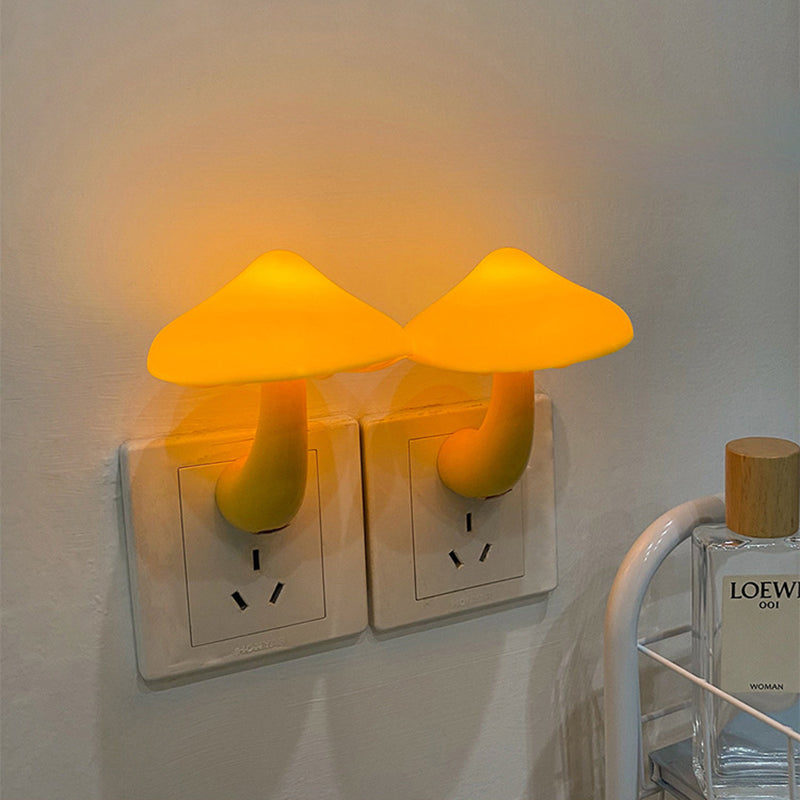 Contemporary Creative Plastic Mushroom Light Sensor LED Night Light Small Light For Bedside