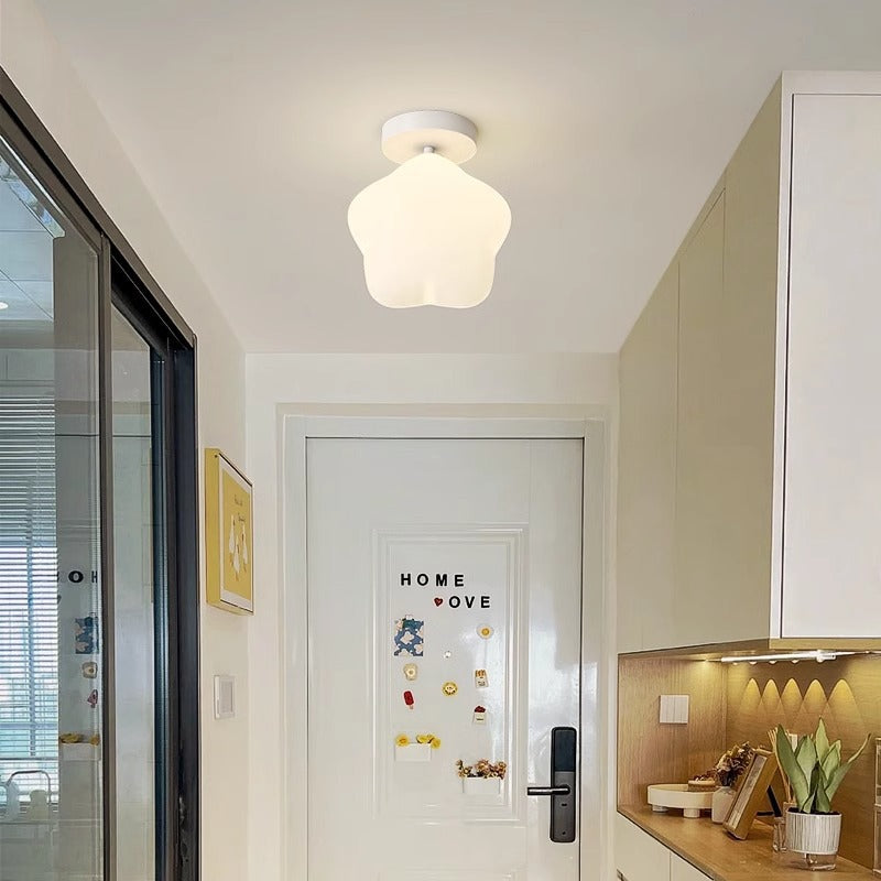 Modern Simplicity Iron PE Star LED Semi-Flush Mount Ceiling Light For Hallway