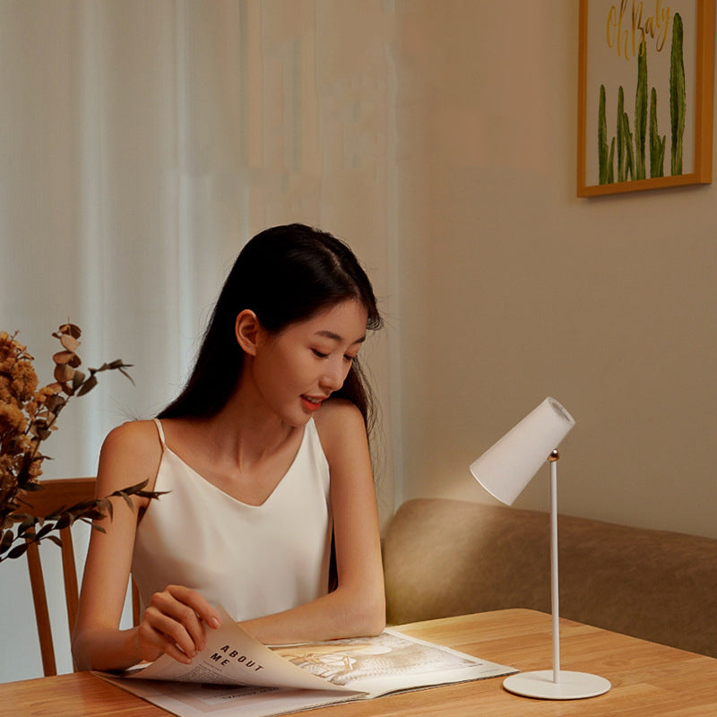 Modern Minimalist ABS PP PC Rechargeable Cylinder Detachable LED Desk Lamp For Study