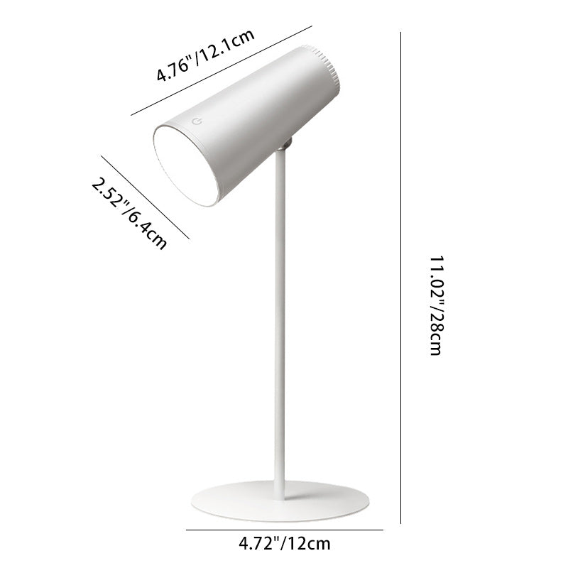 Modern Minimalist ABS PP PC Rechargeable Cylinder Detachable LED Desk Lamp For Study