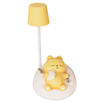 Contemporary Creative Rechargeable ABS PVC Sleeping Cat LED Table Lamp Night Light For Bedside