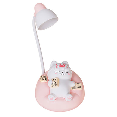 Contemporary Creative Rechargeable ABS PVC Sleeping Cat LED Table Lamp Night Light For Bedside