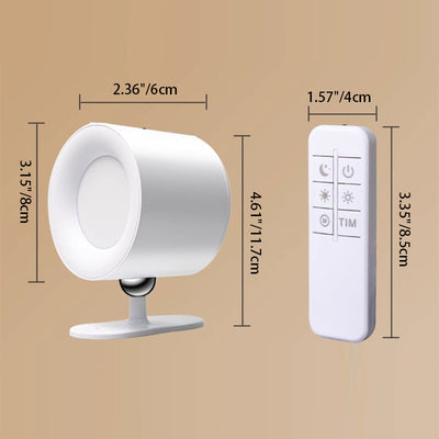 Modern Simplicity Rechargeable Rotatable ABS PC Round LED Wall Sconce Lamp Night Light For Bedside