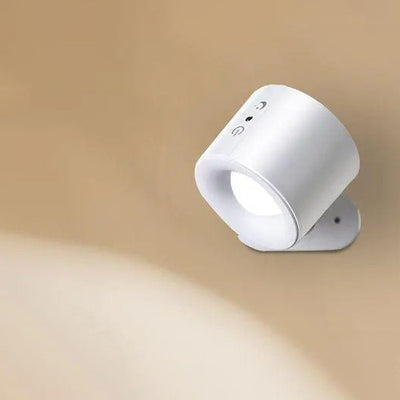 Modern Simplicity Rechargeable Rotatable ABS PC Round LED Wall Sconce Lamp Night Light For Bedside