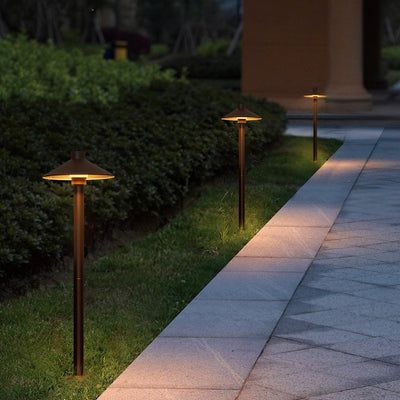 Modern Simplicity Waterproof Aluminum PC Umbrella Conic LED Landscape Lighting Outdoor Light For Garden