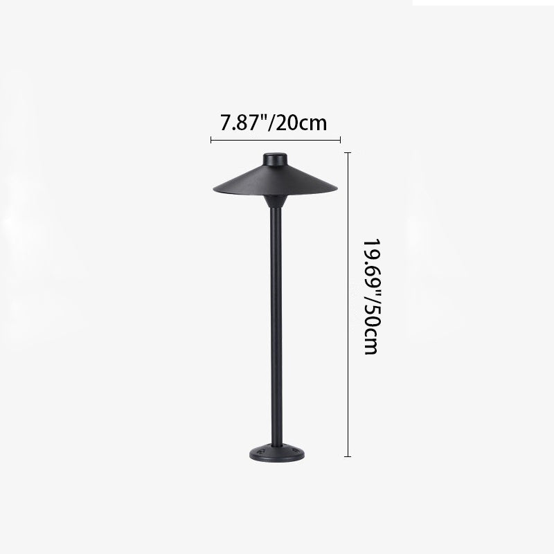 Modern Simplicity Waterproof Aluminum PC Umbrella Conic LED Landscape Lighting Outdoor Light For Garden