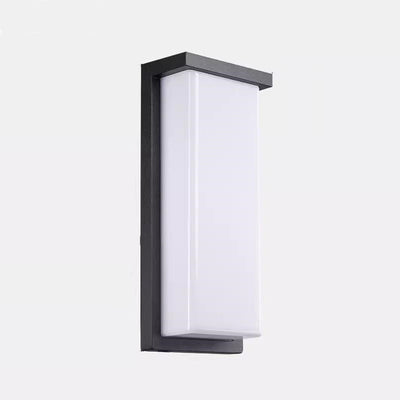 Moderne minimalistische wasserdichte Aluminium-PC-Rechteck-LED-Wandleuchte für Außenbereich Terrasse 